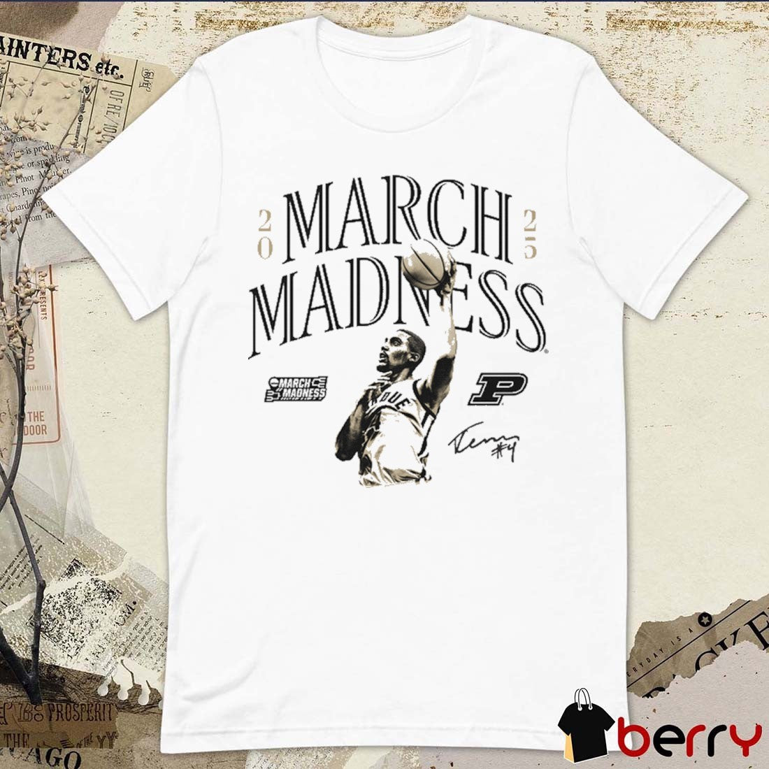 Trey Kaufman-Renn Purdue Boilermakers Basketball 2025 NCAA March Madness Signature Graphic t-shirt
