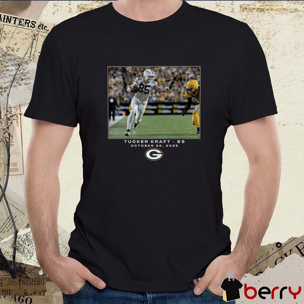 Tucker Kraft Green Bay Packers NFL Flash Features Week 8 October 26 2025 t-shirt