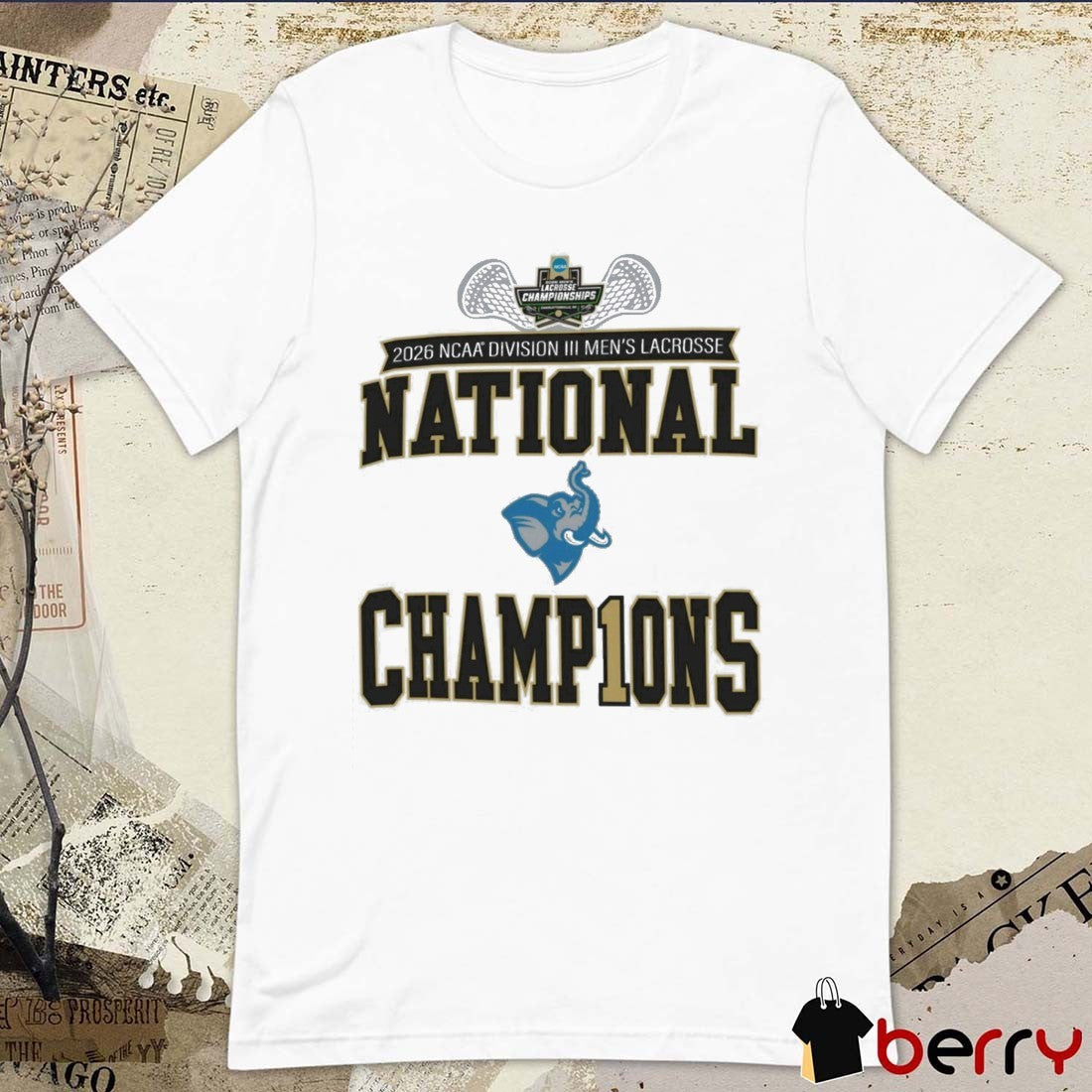 Tufts Jumbos 2026 NCAA Division III Men’s Lacrosse Championship Champion t-shirt