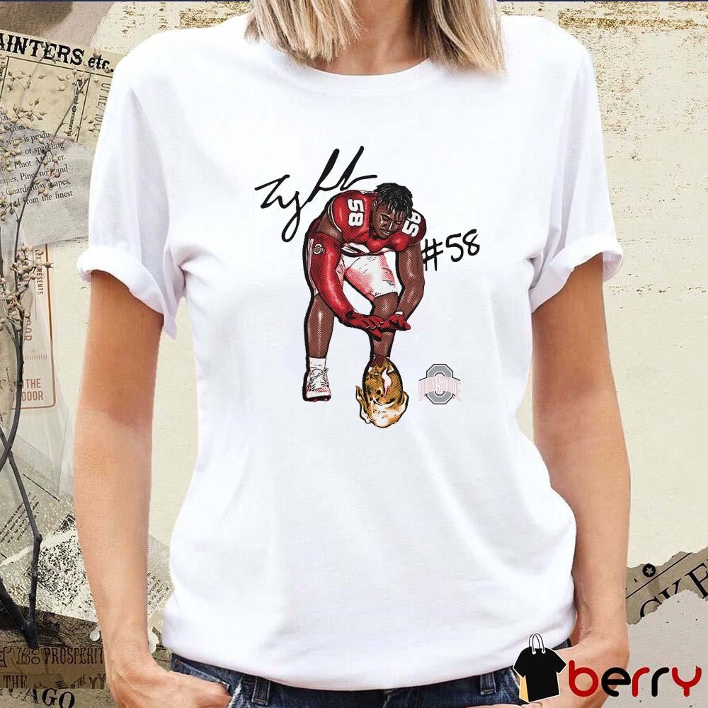 Ty Hamilton #58 Heat Ohio State Buckeyes Signature Graphic t-shirt
