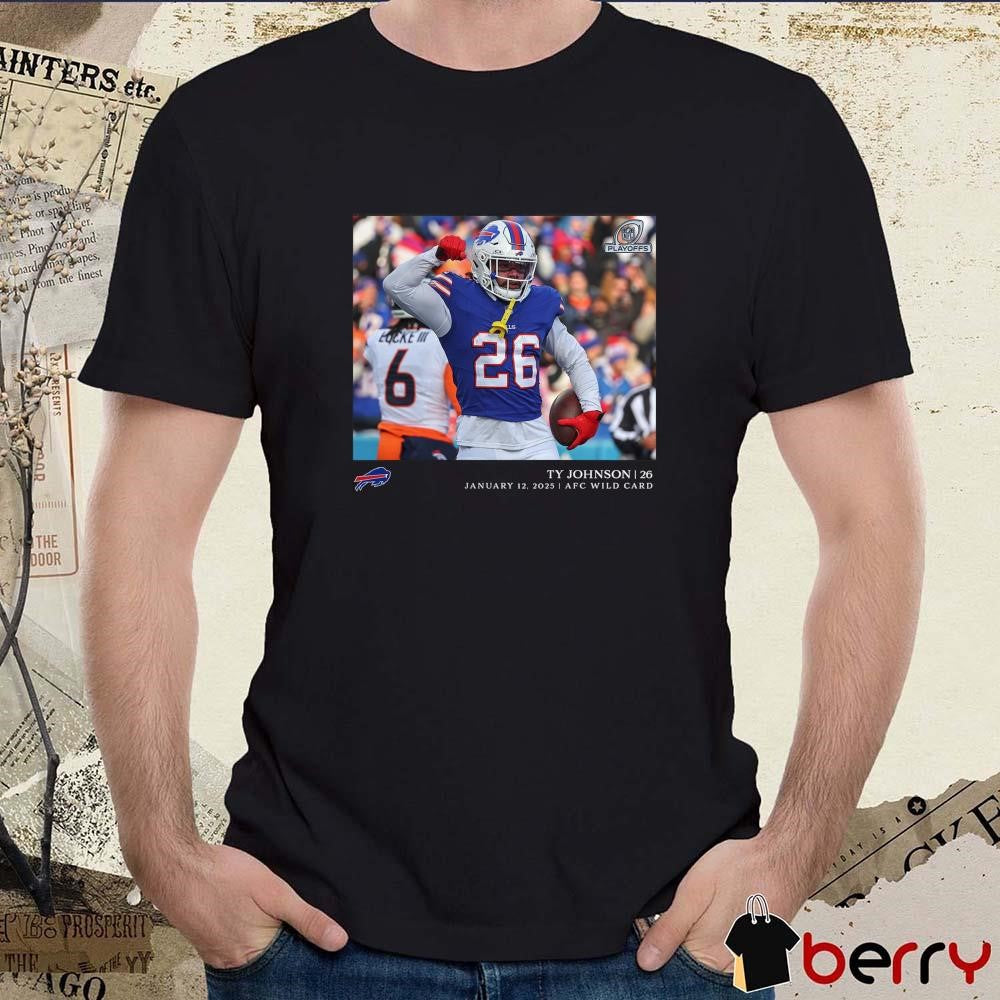 Ty Johnson Buffalo Bills NFL Flash Features AFC Wild Card Jan 12 2025 t-shirt