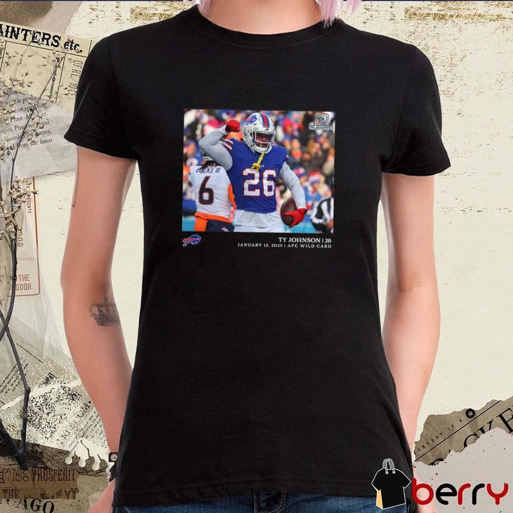 Ty Johnson Buffalo Bills NFL Flash Features AFC Wild Card Jan 12 2025 t-shirt