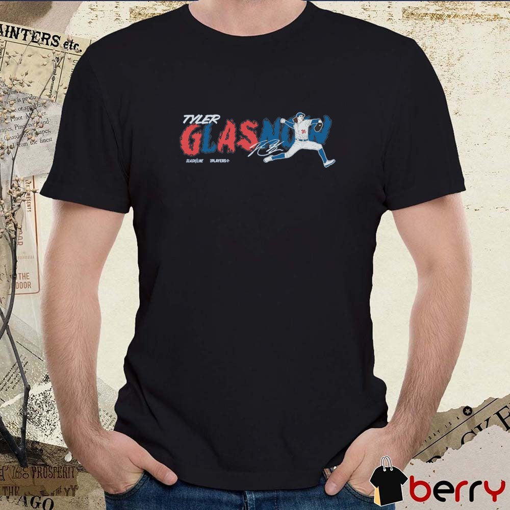 Tyler Glasnow Los Angeles Dodgers MLB Slash Line Signature Painting t-shirt