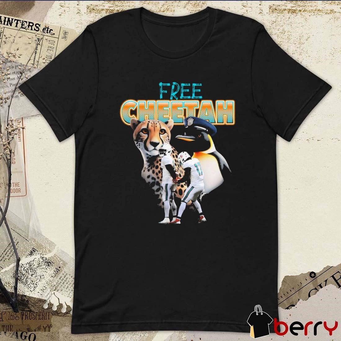 Tyreek Hill Free Tyreek Free Cheetah Miami Dolphins t-shirt