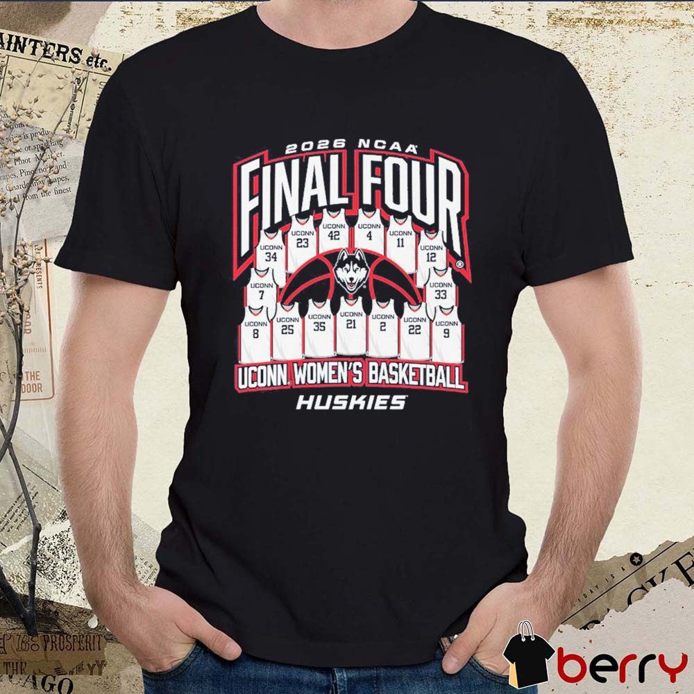 UConn Huskies Women’s Basketball 2026 NCAA DI Final Four – Jersey Madness t-shirt