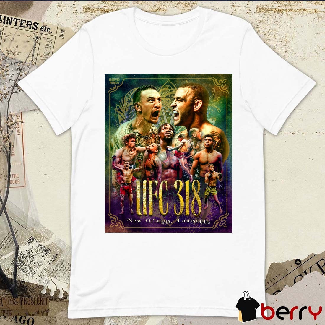 UFC 318 Max Holloway and Dustin Poirier New Orleans Louisiana on July 19 2025 Poster t-shirt