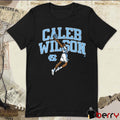 UNC North Carolina Tar Heels Basketball NCAA Caleb Wilson Name Pose t-shirt