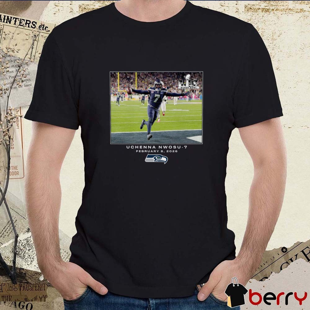 Uchenna Nwosu Seattle Seahawks NFL Flash Features Super Bowl LX February 8 2026 t-shirt