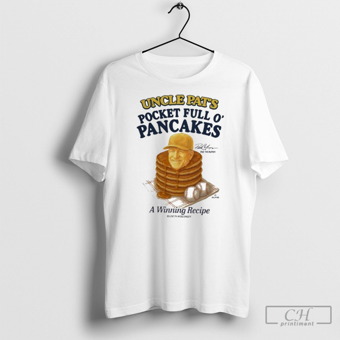 Official Uncle Pats Pocket Full O Pancakes Pat Murphy Sweater