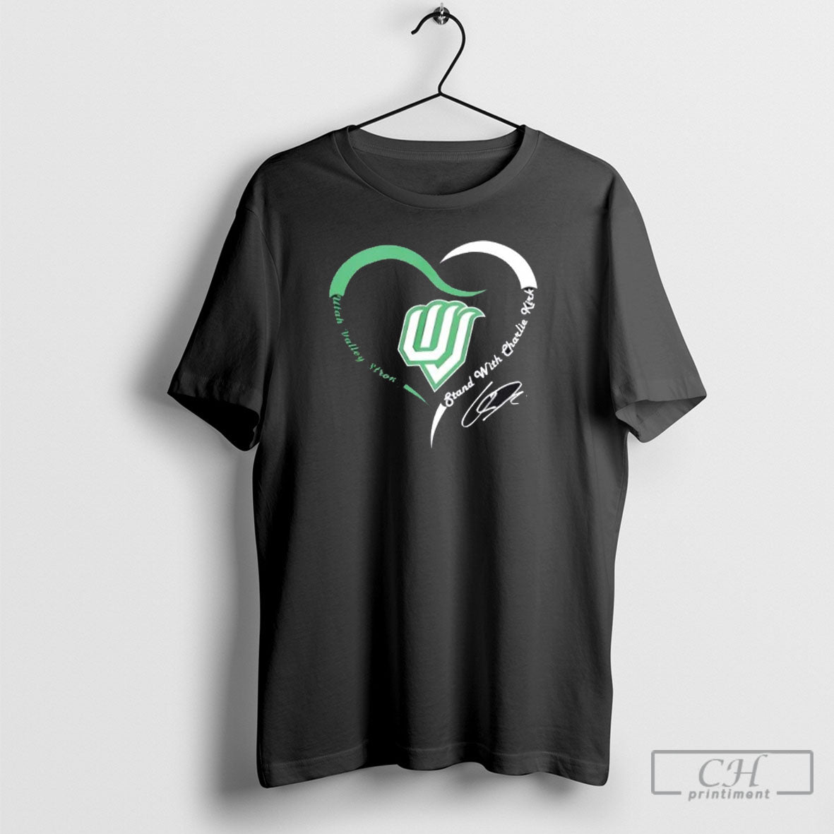 Official Utah Valley Strong Stand With Charlie Kirk Heart Signature Shirt