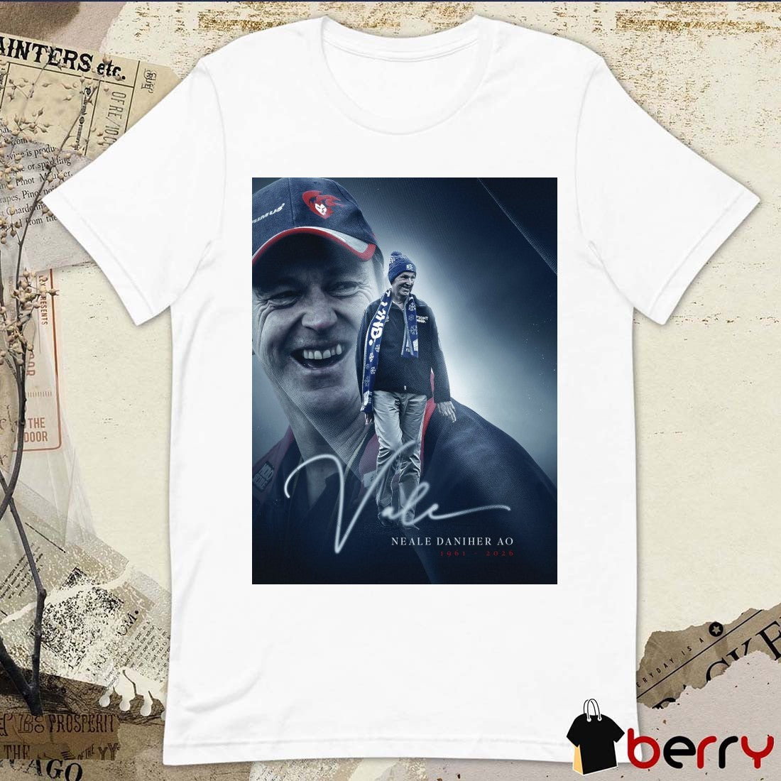 Vale, Neale Daniher AO 1961 – 2026 Melbourne Football Club Poster t-shirt