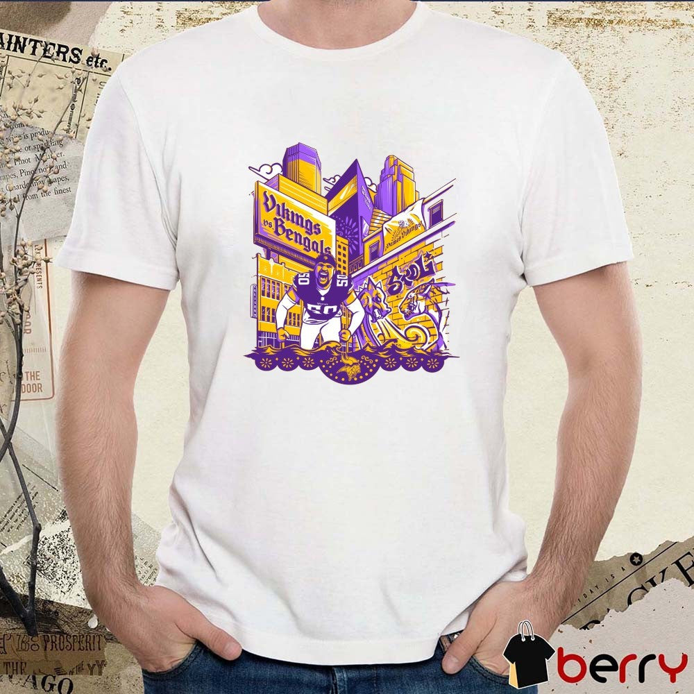 Vamos Vikings Minnesota Vikings Vs Cincinnati Bengals Latino & Hispanic Heritage Painting t-shirt
