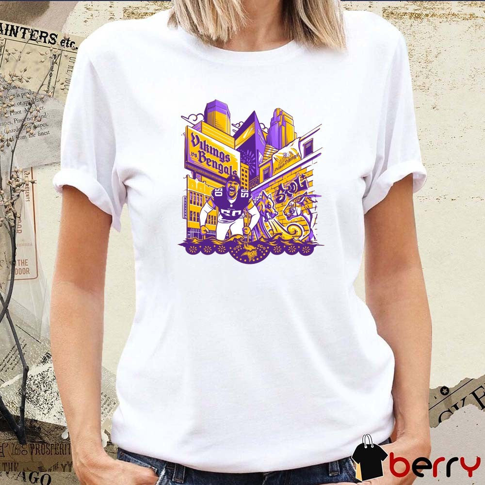 Vamos Vikings Minnesota Vikings Vs Cincinnati Bengals Latino & Hispanic Heritage Painting t-shirt