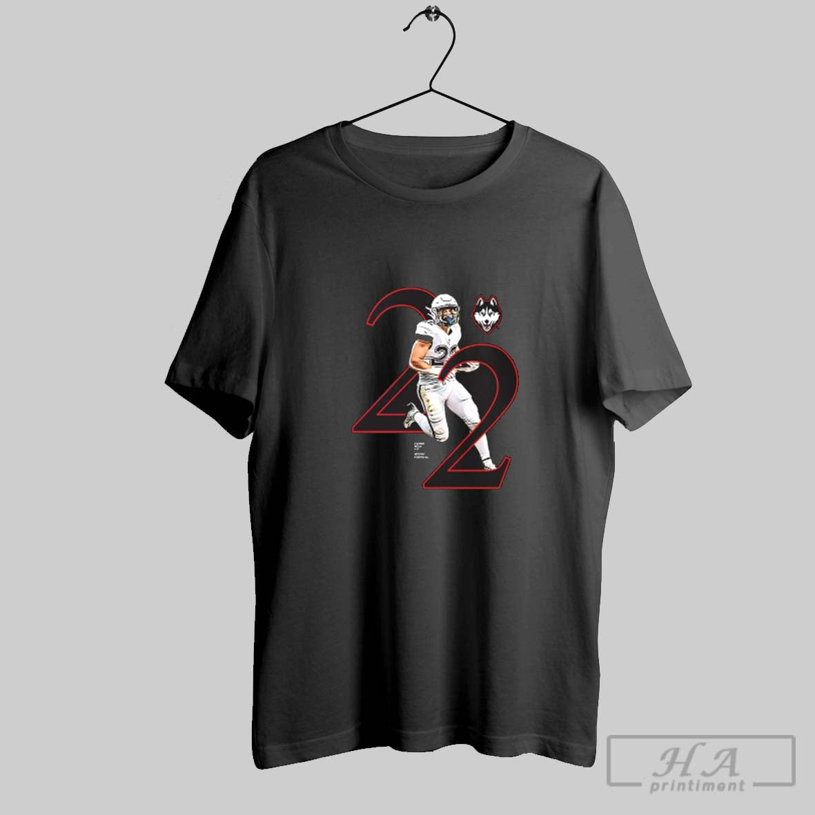 Official Victor Rosa Number 22 Uconn Huskies Football Breakthrough V Neck