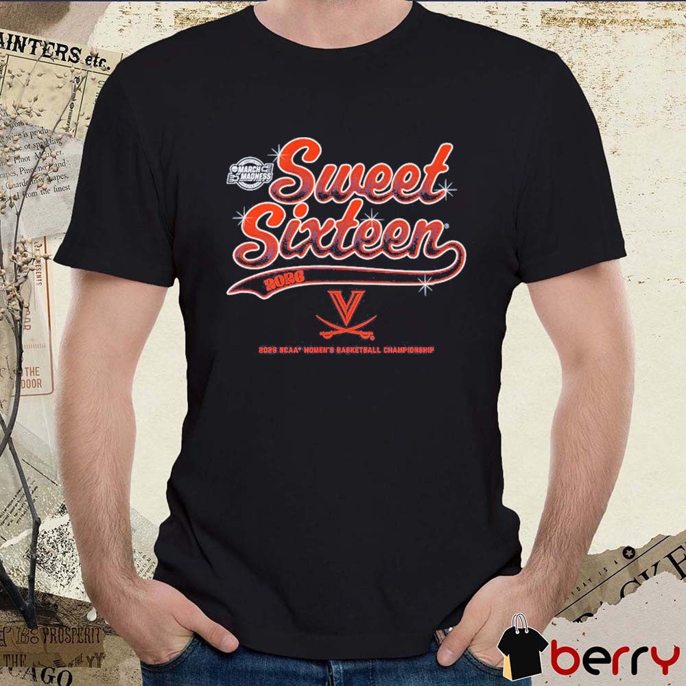 Virginia Cavaliers 2026 NCAA Women’s Basketball Sweet Sixteen Sacramento Regional Golden 1 Center t-shirt