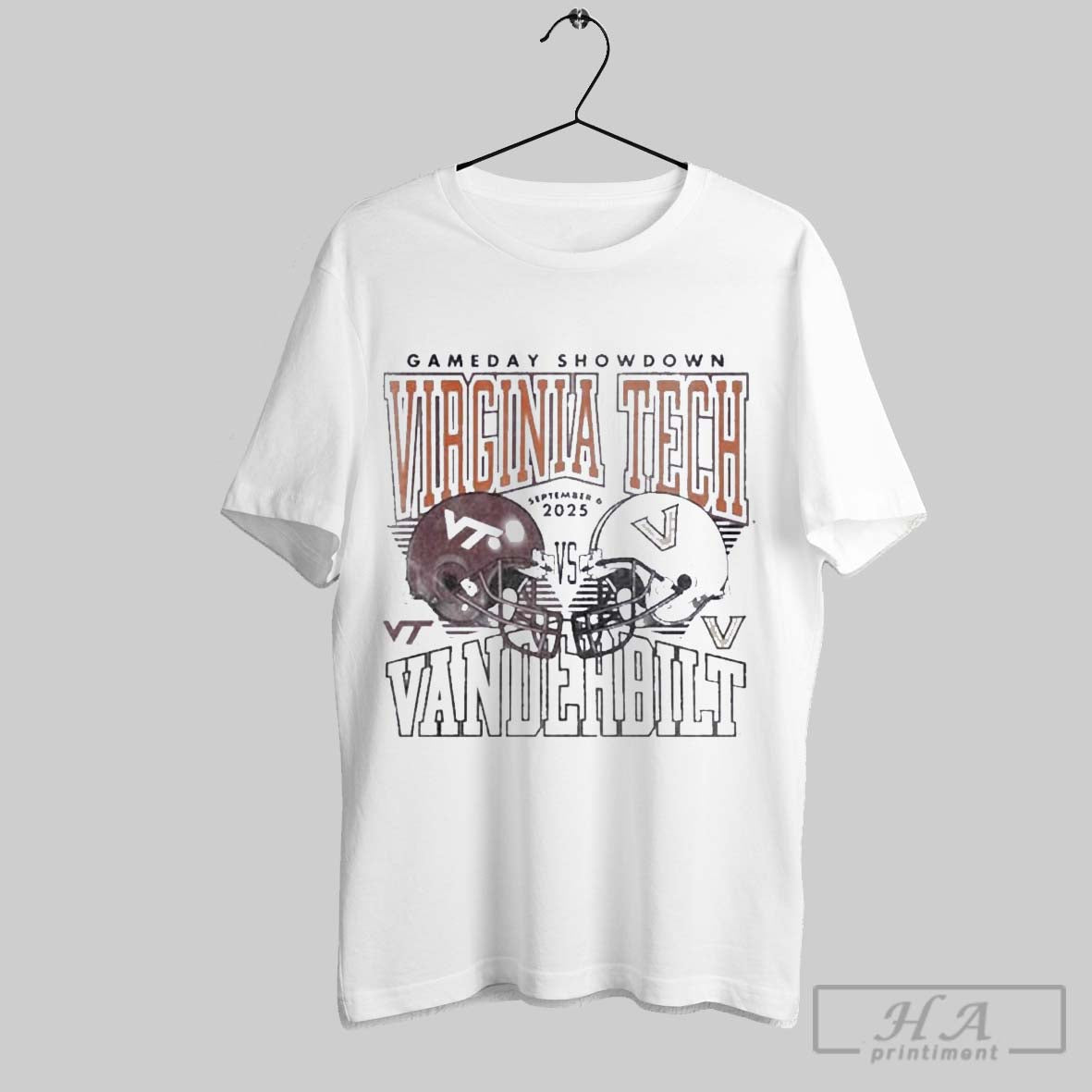 Official Virginia Tech Hokies Vs Vanderbilt Commodores 2025 Gameday Showdown Football T