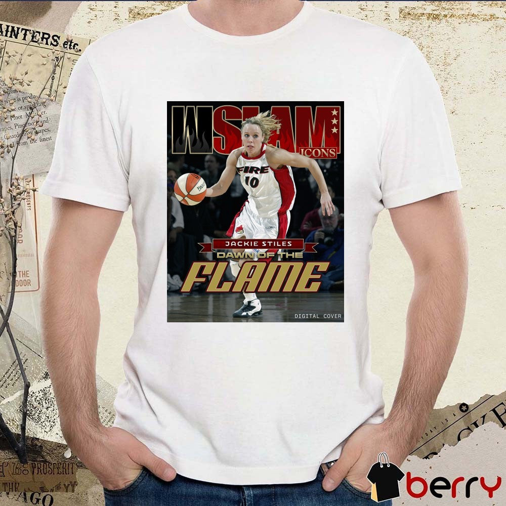 WSLAM Icons Portland Fire Jackie Stiles Dawn Of The Flame Poster t-shirt