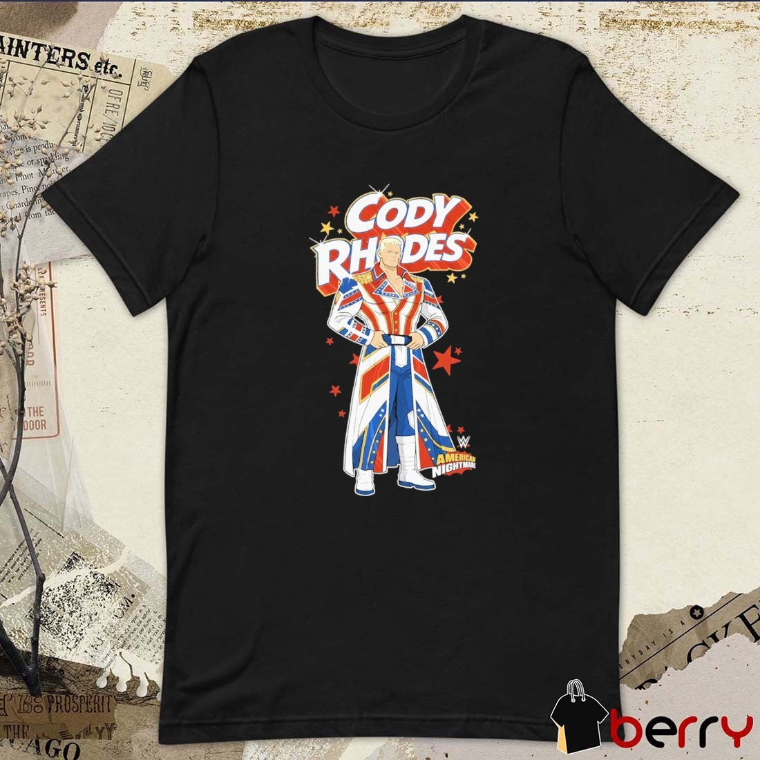 WWE Cody Rhodes American Nightmare Cartoon 2026 t-shirt