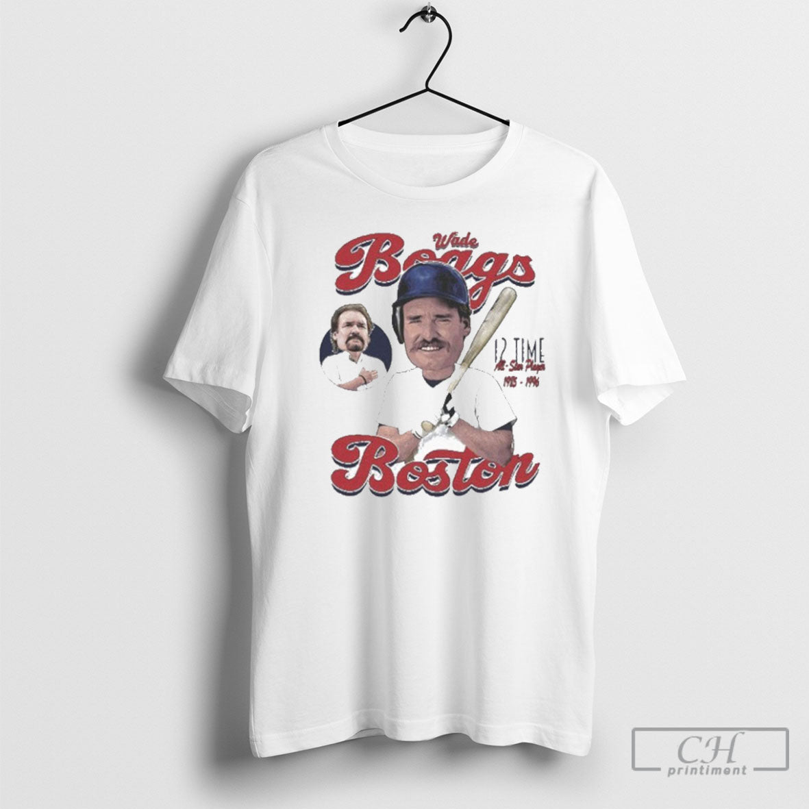 Official Wade Boggs Boston Red Sox Comic 12 Time All Star Player Shirt Sweater Tee