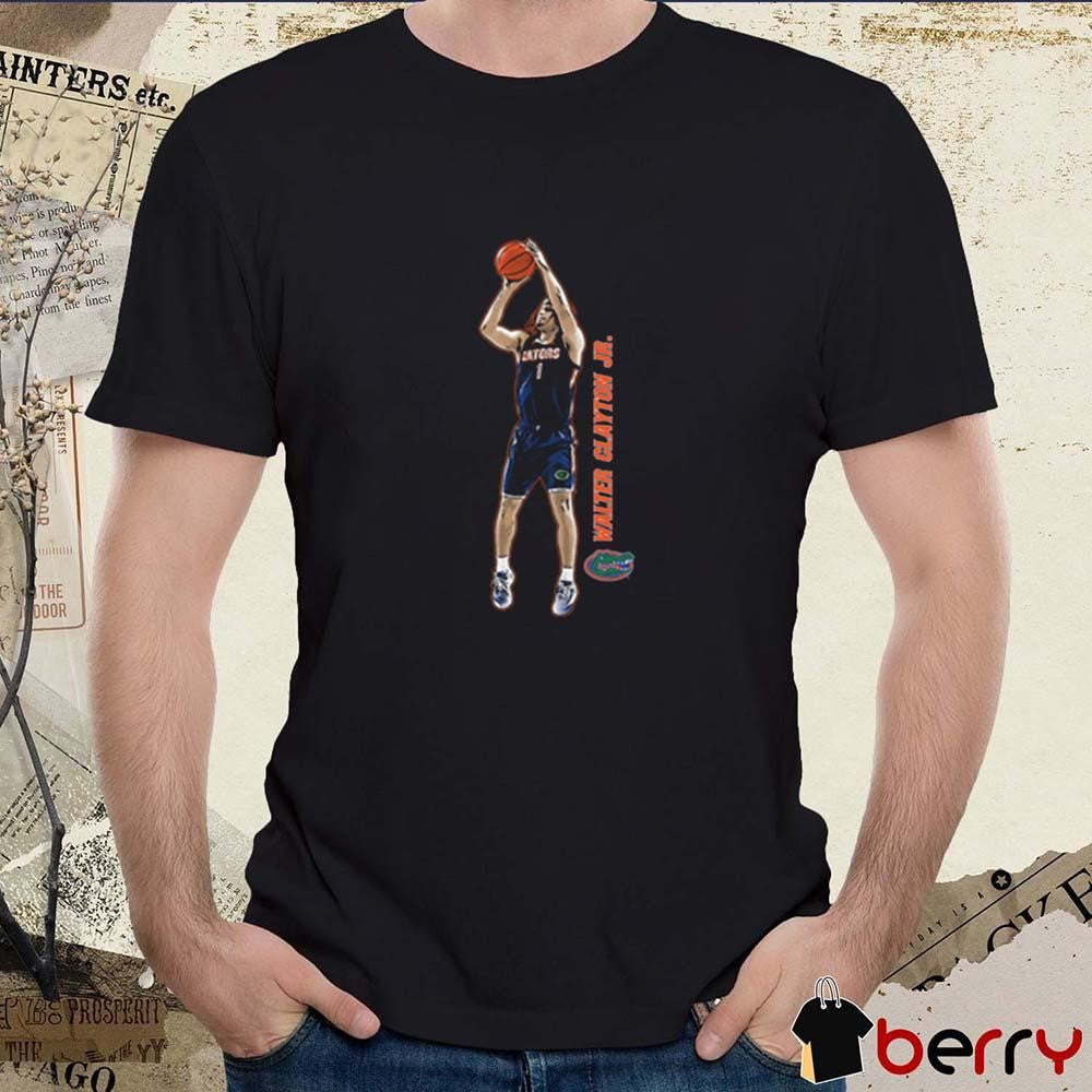 Walter Clayton Jr. Florida Gators Basketball Signature Cartoon t-shirt