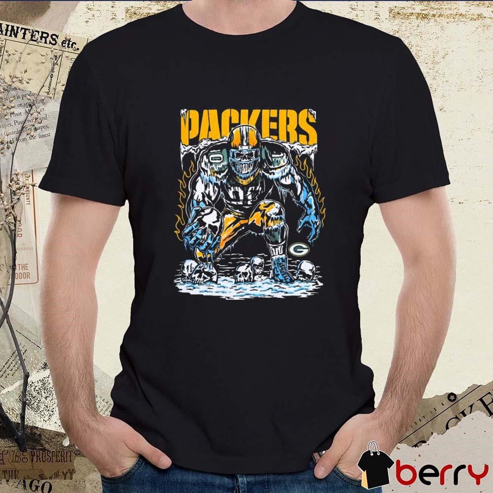 Warren Lotas x Green Bay Packers Skeleton NFL Football t-shirt