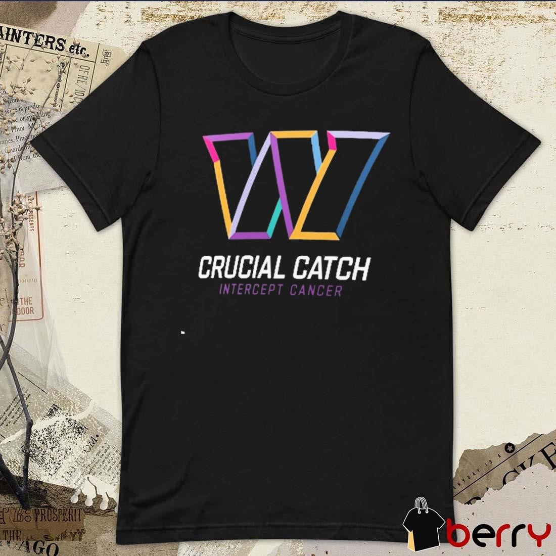 Washington Commanders NFL Crucial Catch Intercept Cancer 2024 t-shirt