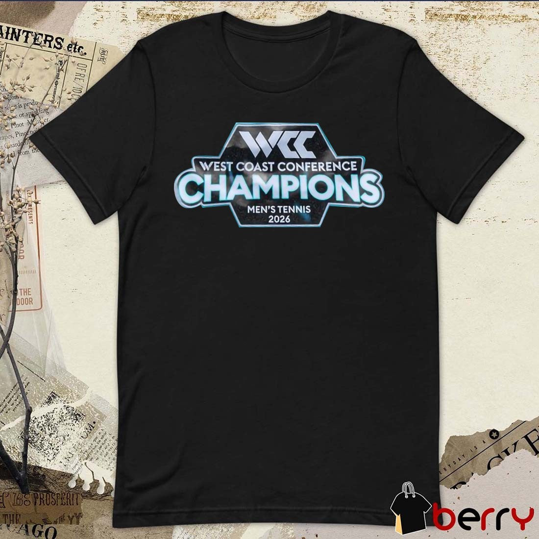 Wcc West Coast Conference Champions Men’s Tennis 2026 Logo t-shirt