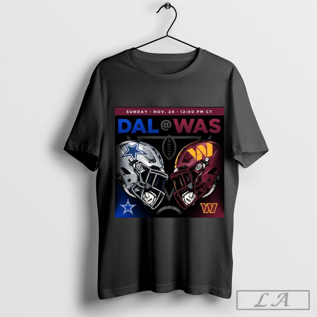 Official Dallas Cowboys Vs Washington Commanders Helmet Sunday Nov 24 Week 12 2024 Poster