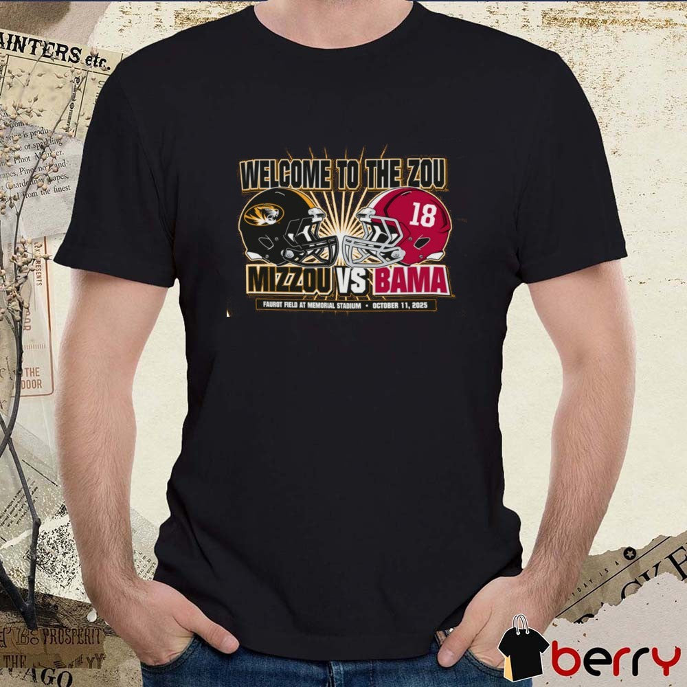 Welcome To The Zou Mizzou Tiger vs Alabama Crimson Tide Game Day October 11 2025 t-shirt