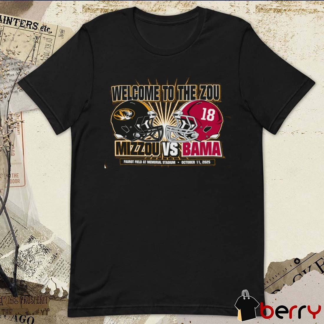 Welcome To The Zou Mizzou Tiger vs Alabama Crimson Tide Game Day October 11 2025 t-shirt