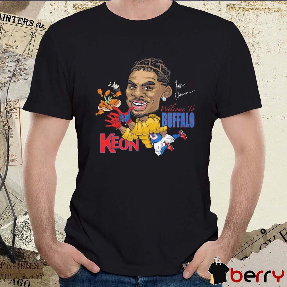 Welcome to Buffalo Bills NFL Keon Coleman Signature Caricature t-shirt