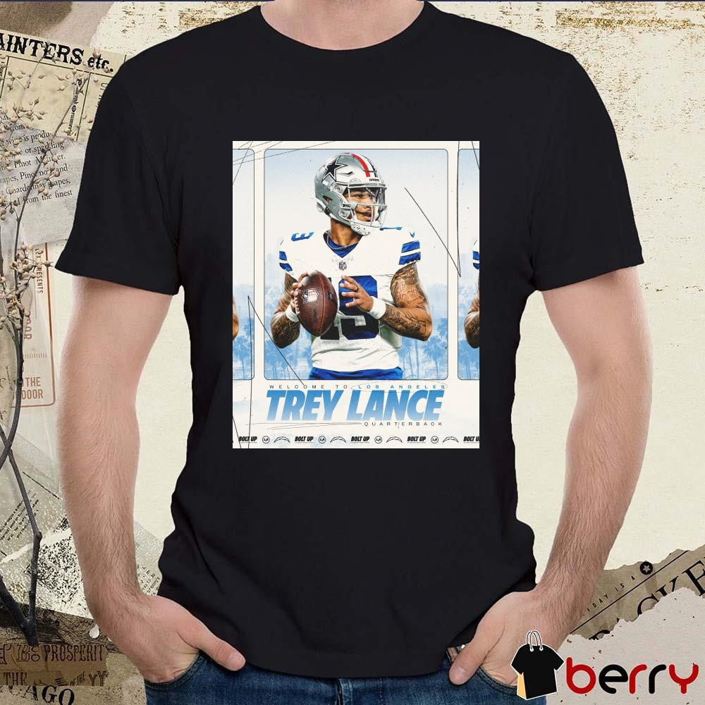 Welcome to the city Quarterback Trey Lance Los Angeles Chargers Football NFL Bolt Up t-shirt