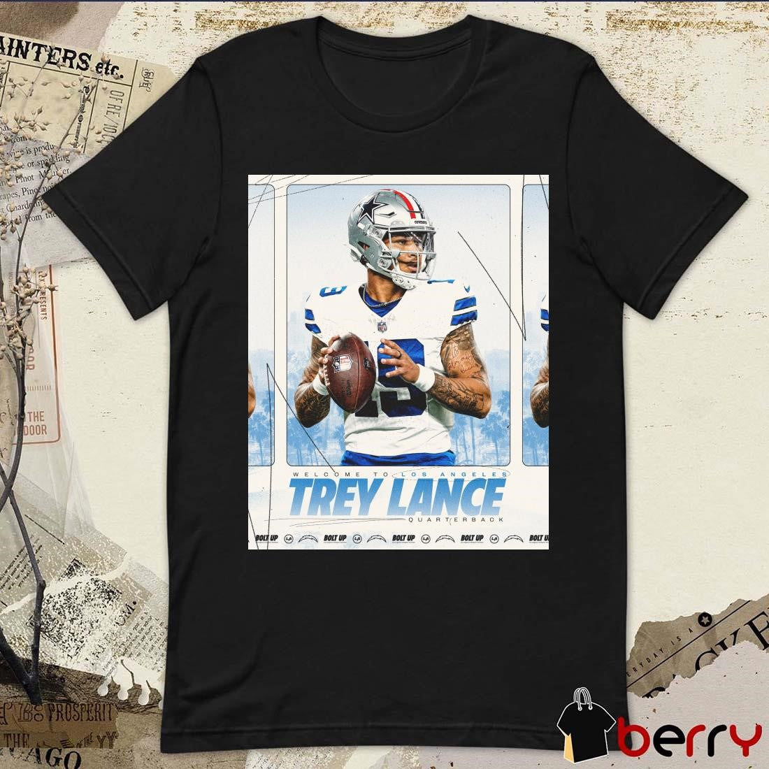 Welcome to the city Quarterback Trey Lance Los Angeles Chargers Football NFL Bolt Up t-shirt