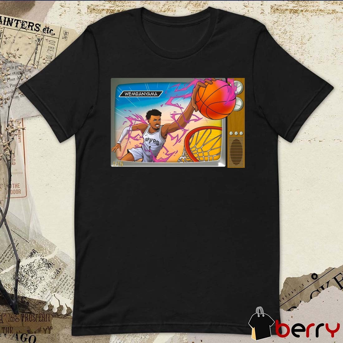 Wembanyama 2025-26 Bowman Basketball Card t-shirt