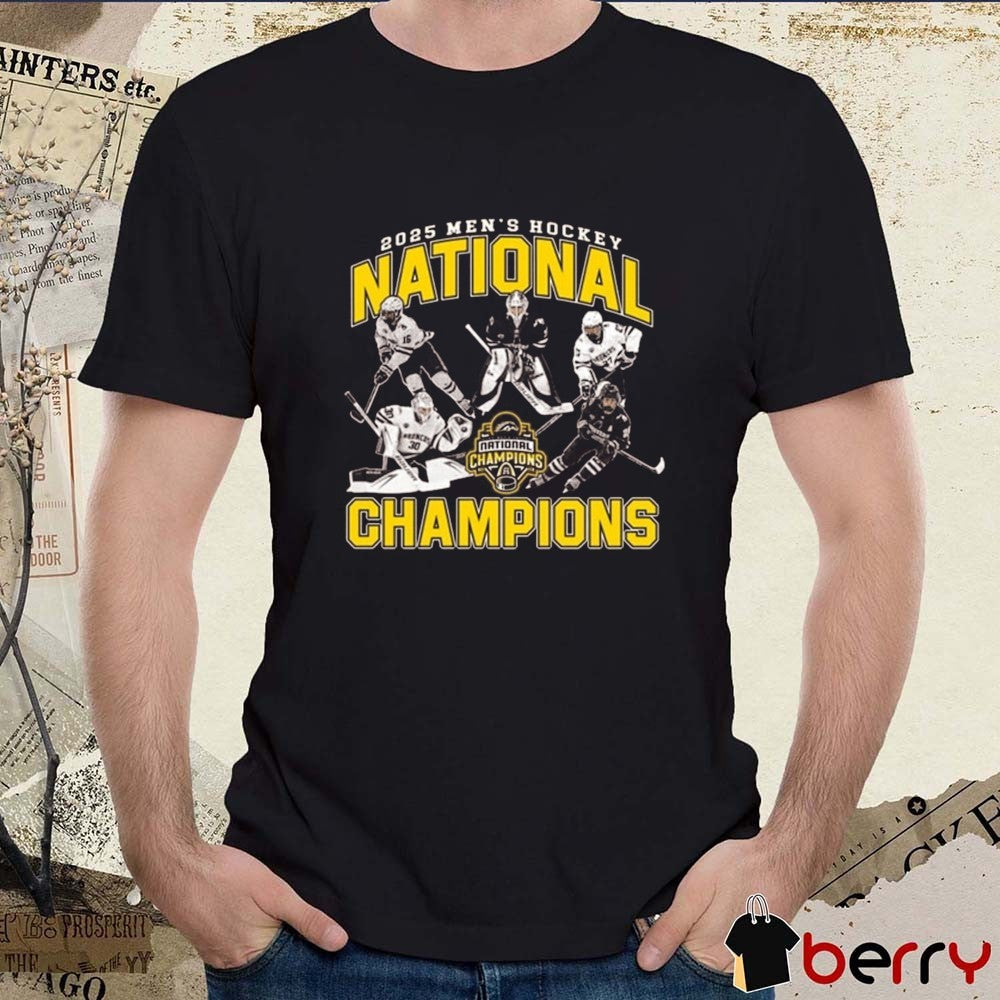 Western Michigan Broncos 2025 NCAA National Men’s Hockey Champions Players Graphic t-shirt