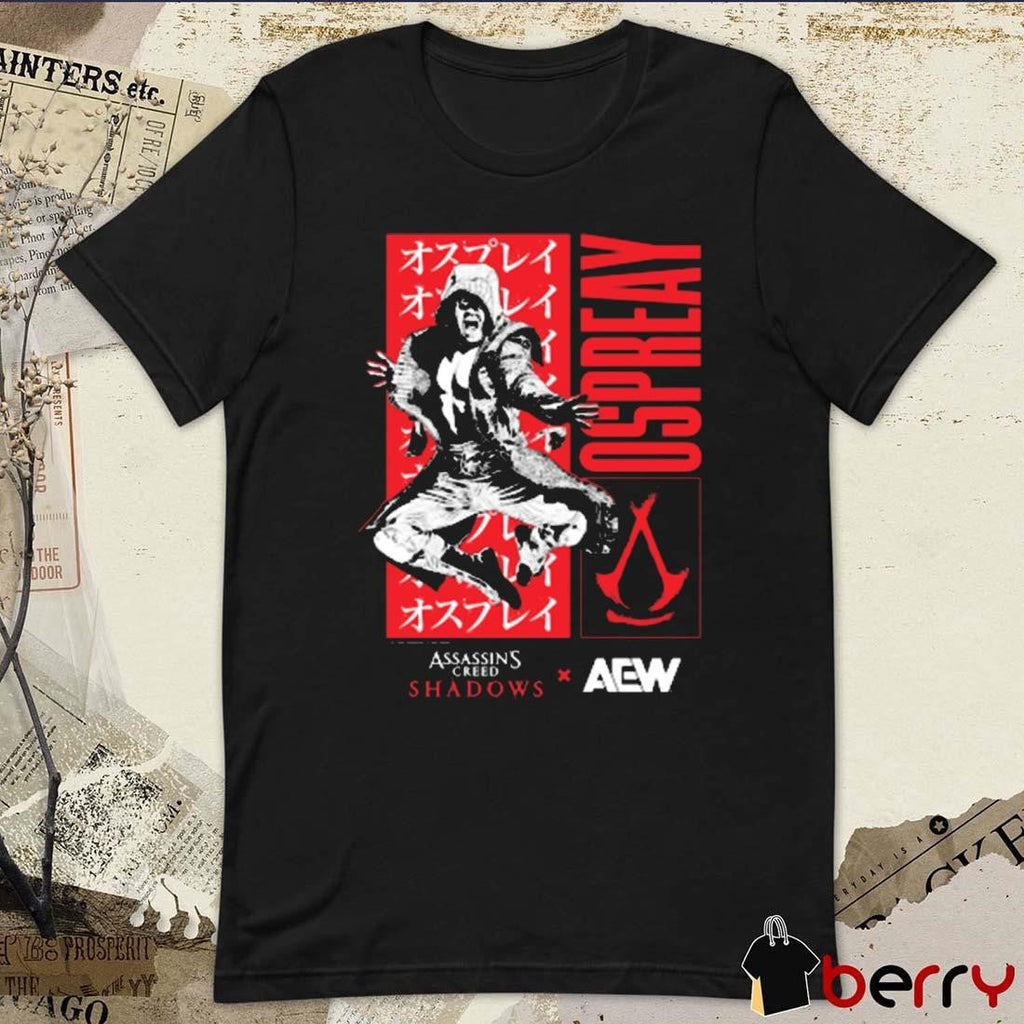 Will Ospreay Aerial Assassin – Assassin’s Creed Shadows x AEW t-shirt