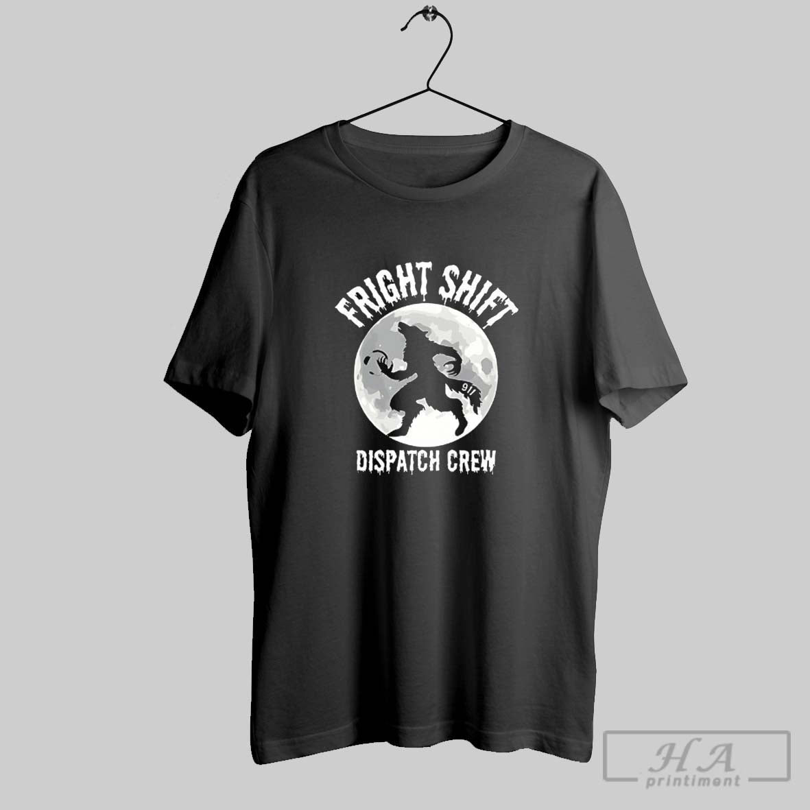 Official Wolf Moon Fright Shift Dispatch Crew Shirt Hoodie Sweater Longsleeve And V Neck