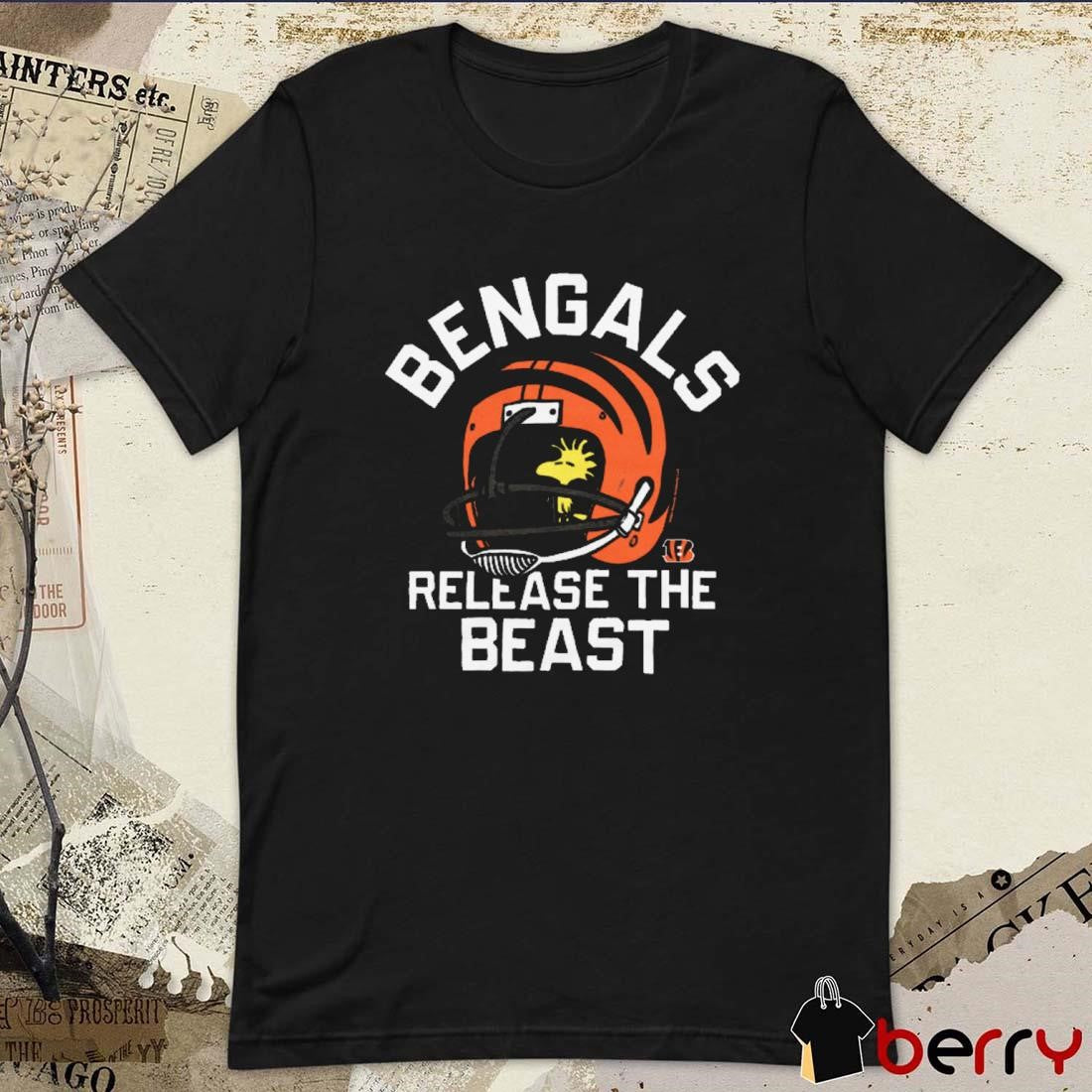 Woodstock Peanuts x Cincinnati Bengals Release The Beast t-shirt