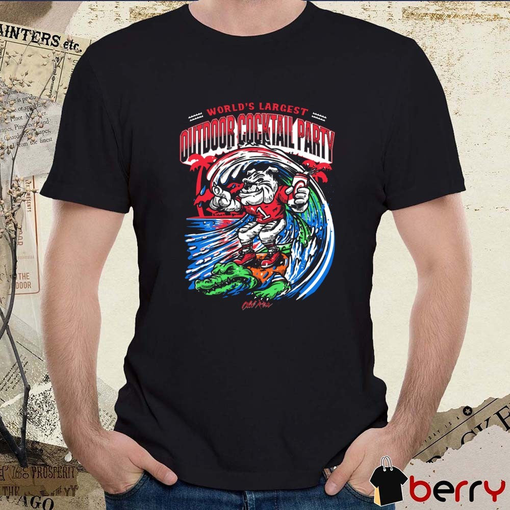 World’s Largest Cocktail Party Georgia Bulldogs Vs Florida Gators t-shirt