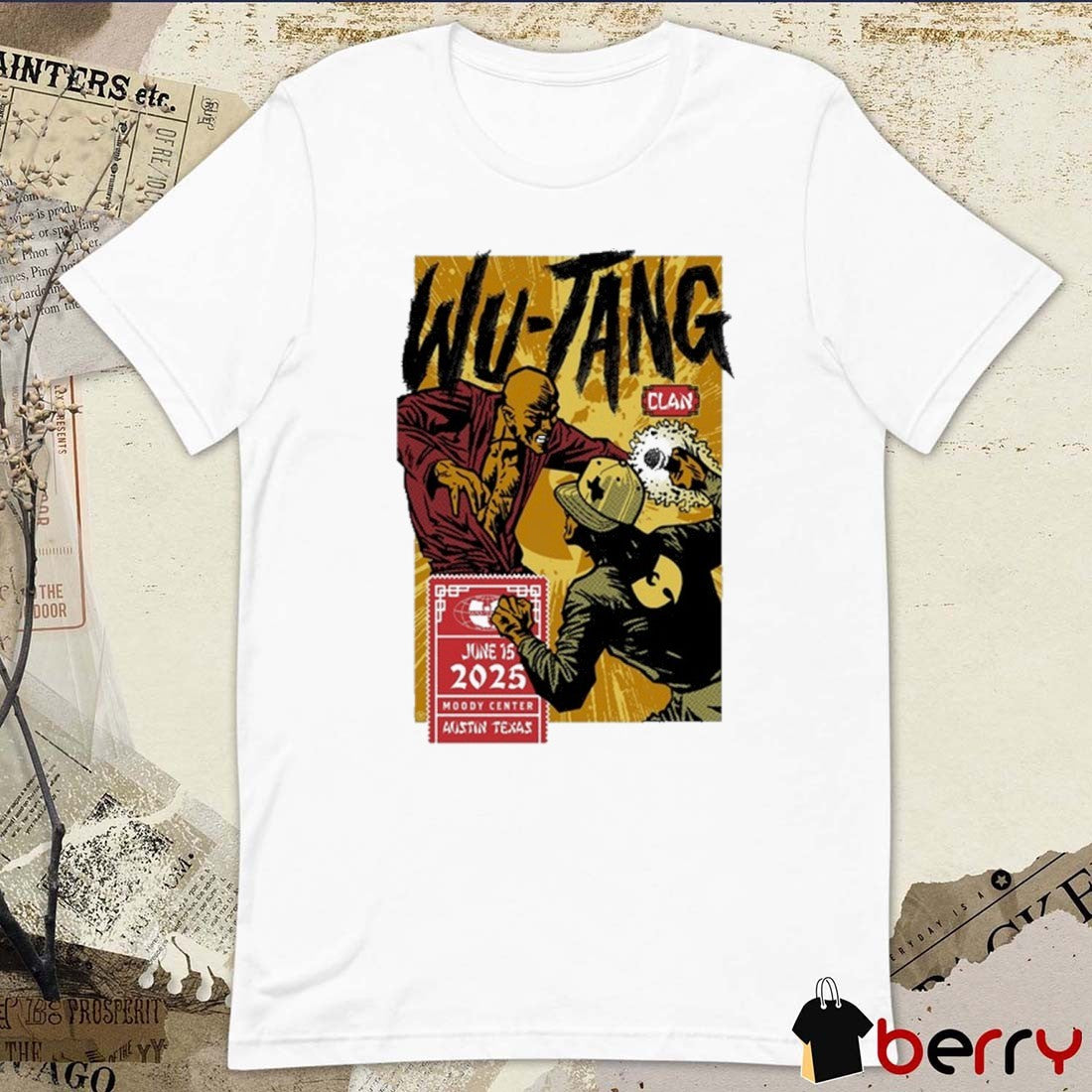 Wu Tang Clan June 15 2025 Moody Center In Austin Texas t-shirt