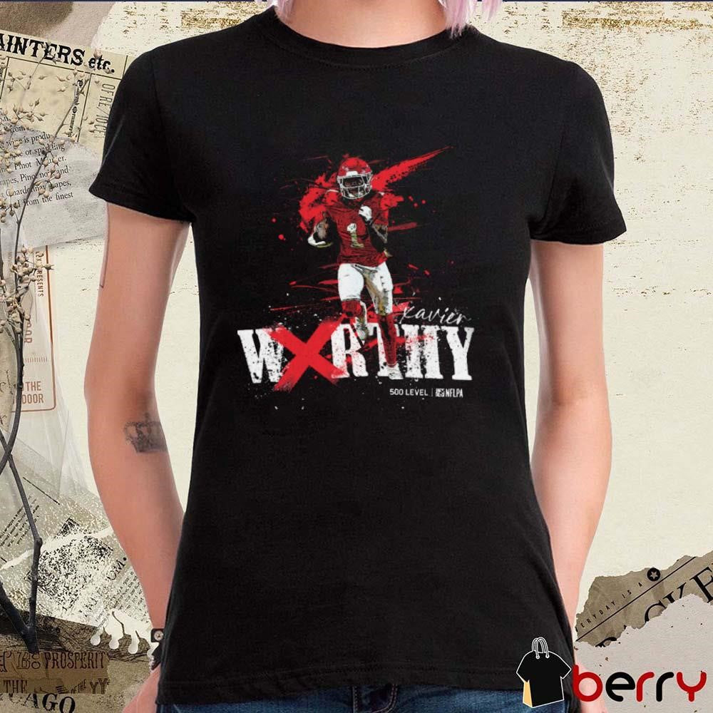 Xavier Worthy Kansas City Chiefs Football NFLPA Splatter Painting t-shirt