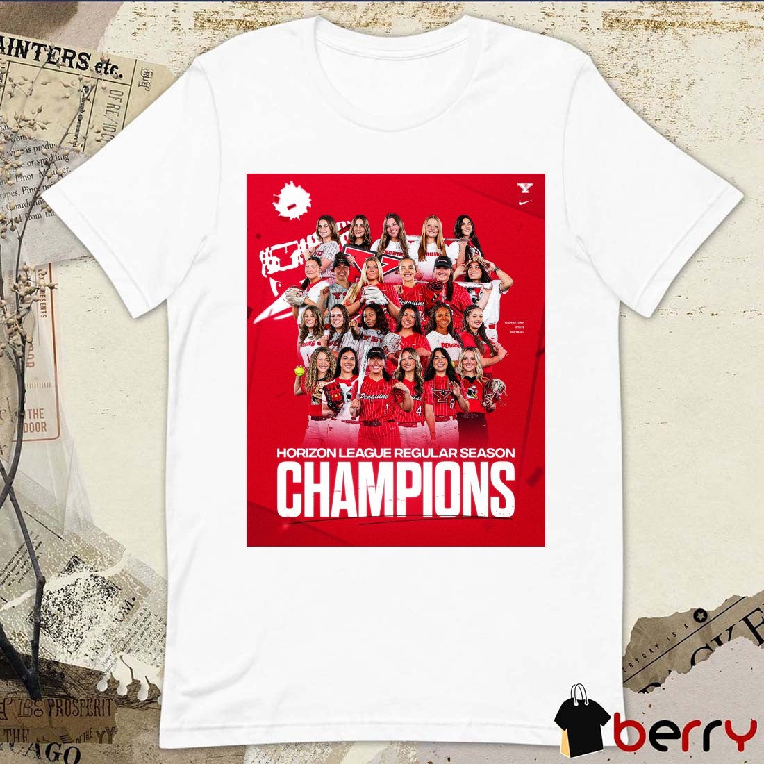 YSU Softball Team Horizon League Regular-season Champions Poster t-shirt