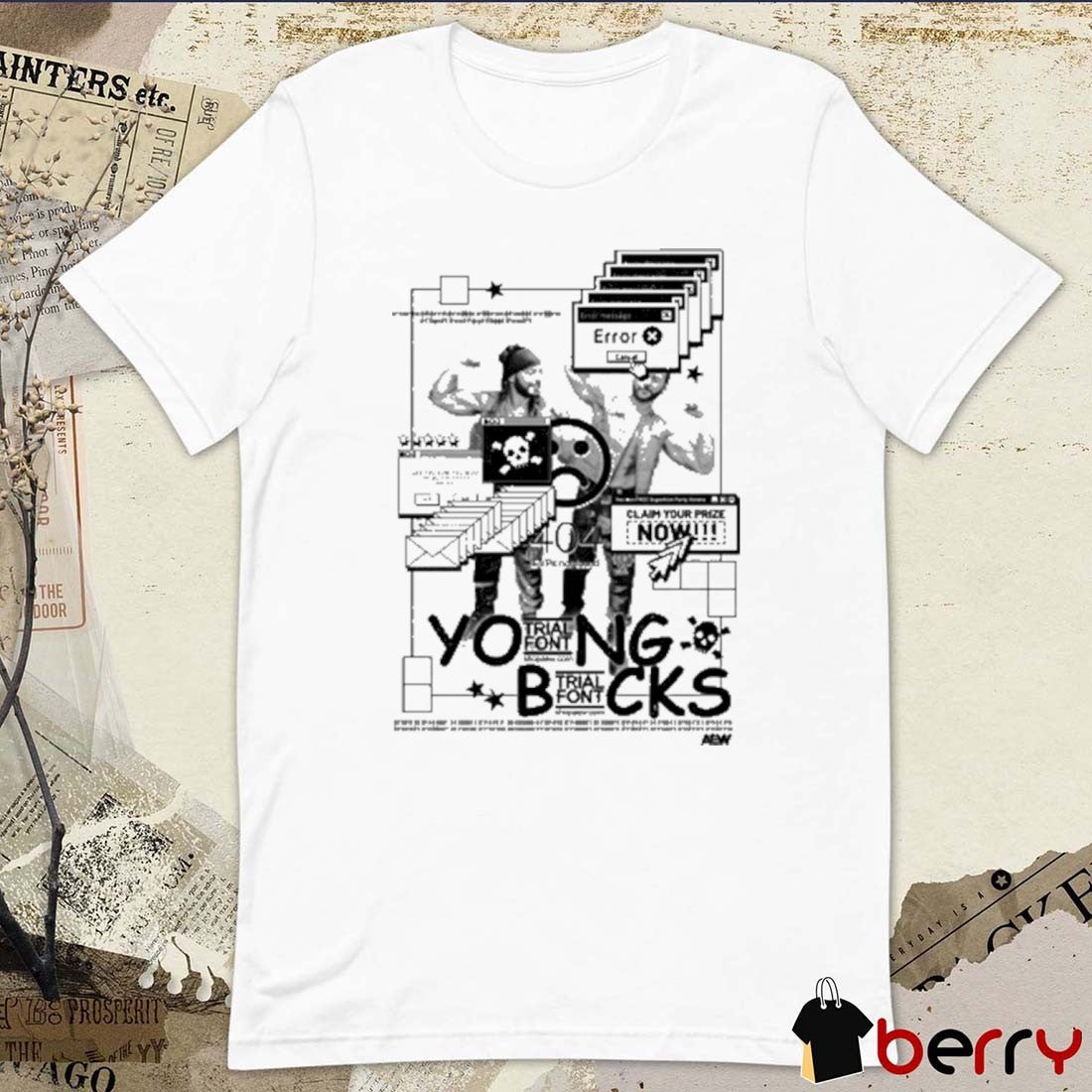 Young Bucks I Am Not Good With Computers Clash Your Prize Now AEW 2025 t-shirt