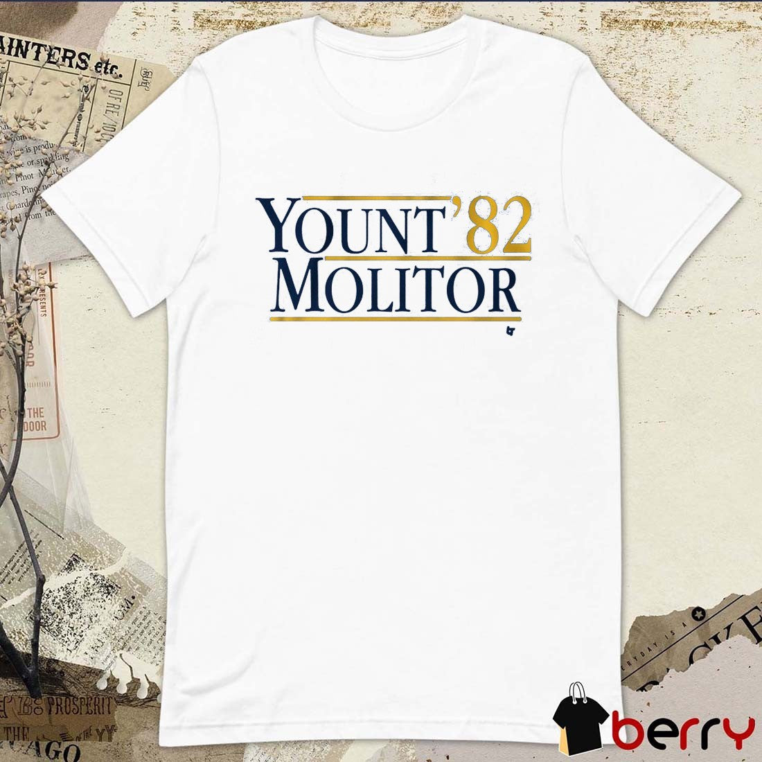 Yount-Molitor ’82 Robin Yount and Paul Molitor Milwaukee Brewers MLB t-shirt