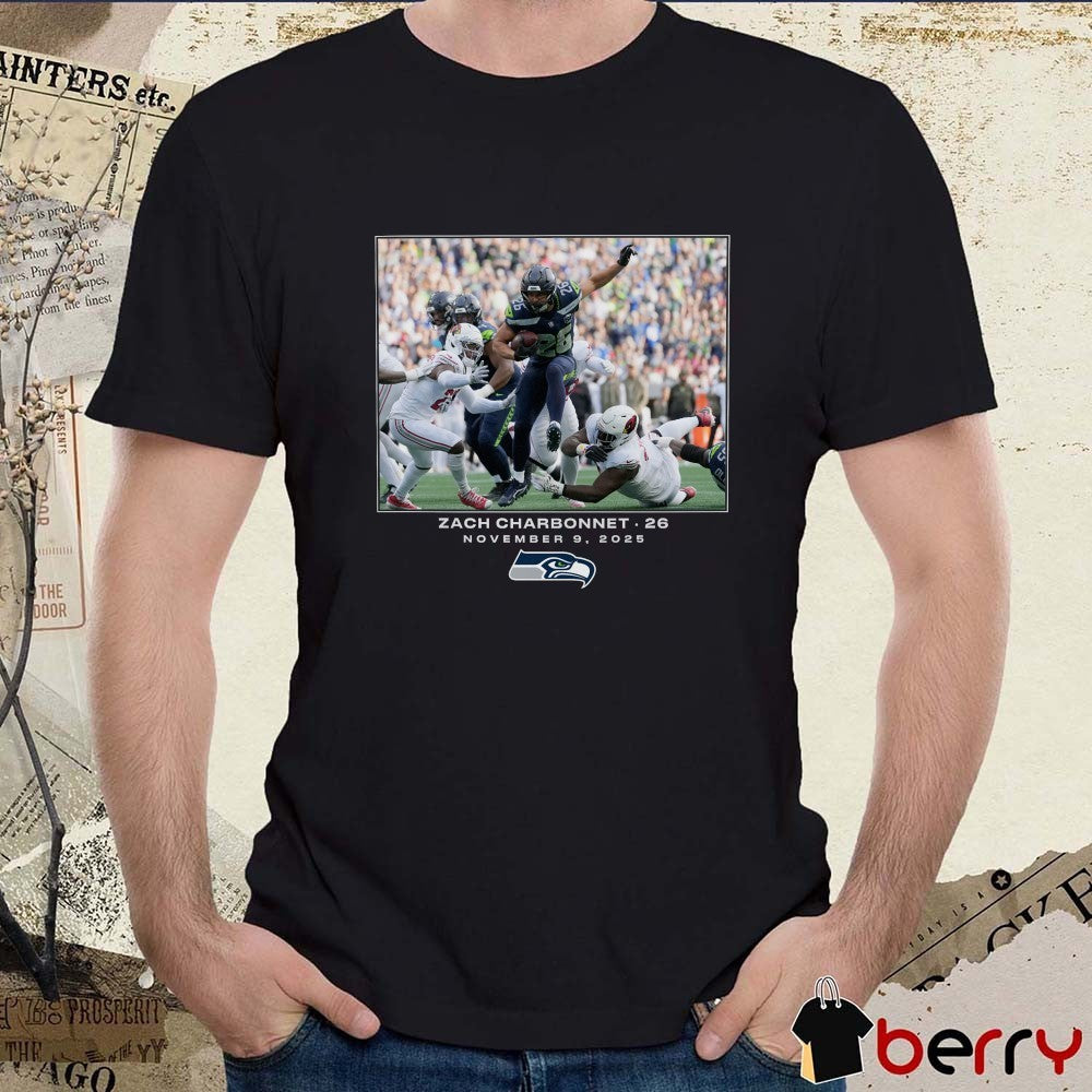 Zach Charbonnet Seattle Seahawks NFL Flash Features Week 10 November 9 2025 t-shirt