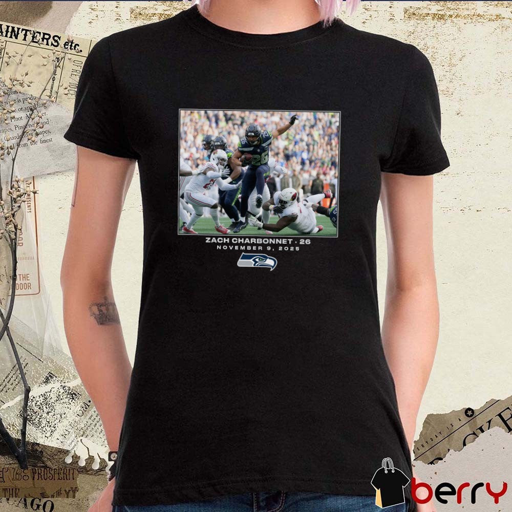 Zach Charbonnet Seattle Seahawks NFL Flash Features Week 10 November 9 2025 t-shirt