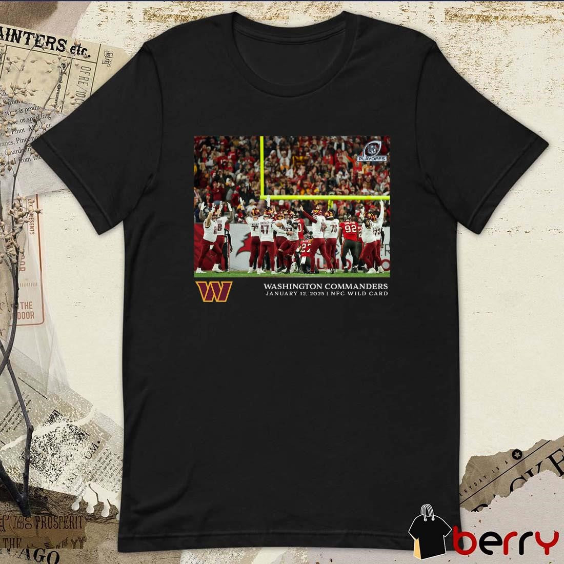 Zane Gonzalez Washington Commanders NFL Flash Features NFC Wild Card Jan 12 2025 t-shirt
