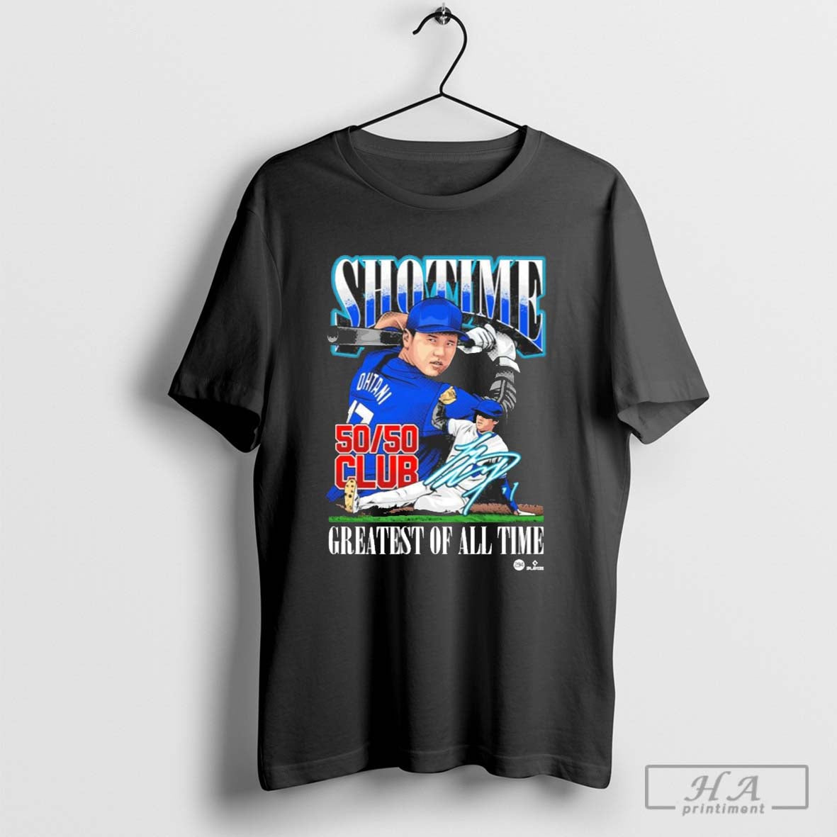 Official Shohei Ohtani 50 50 Design 2 Black