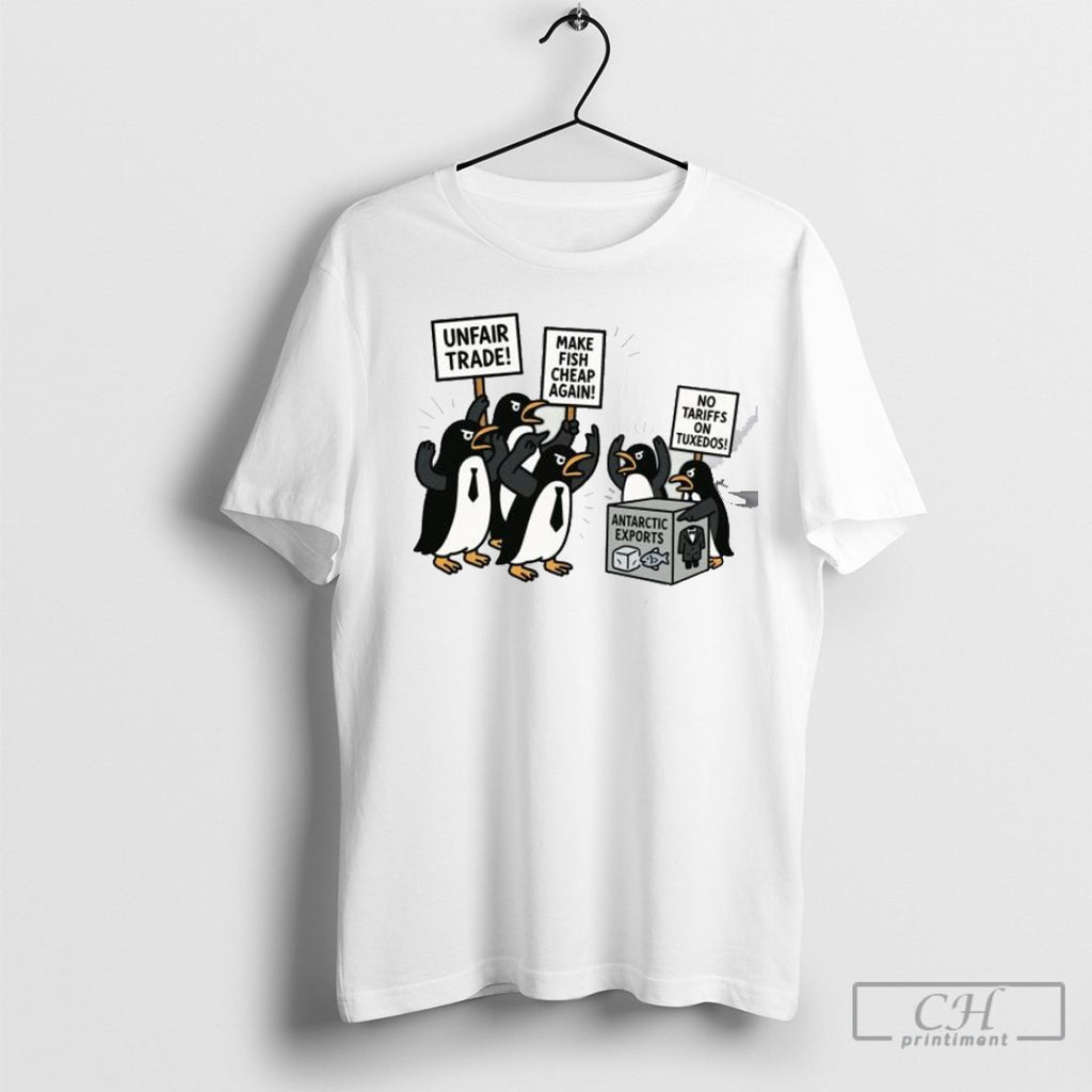 Officialpenguins Resist Unfair Trade Make Fish Cheap Again No Tariffs On Tuxedos Tee Shirt