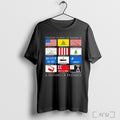 Officials 12 American Historical Flags A History Of Defiance T Shirt
